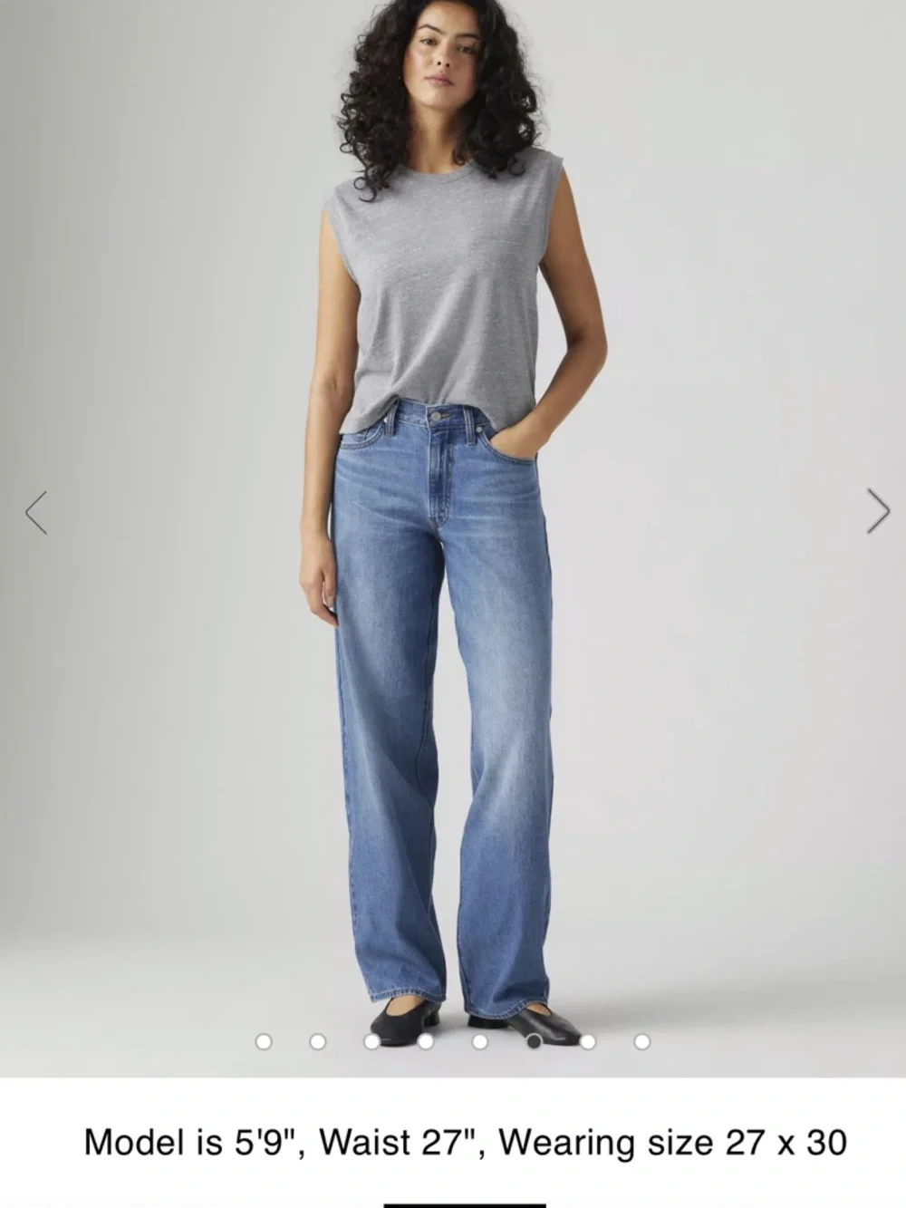 Levi's Baggy Dad Jeans in Heavy Check Wash - Picture 4 of 13
